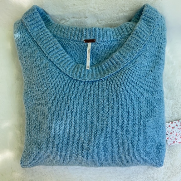 New Free People Brookside Blue sweater - Picture 3 of 9